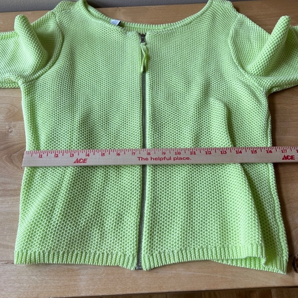 PER SE SWEATER L OPEN KNIT BACK ZIP CASUAL CHIC SUMMERY BEACHY COASTAL GRANDMA - Picture 9 of 13